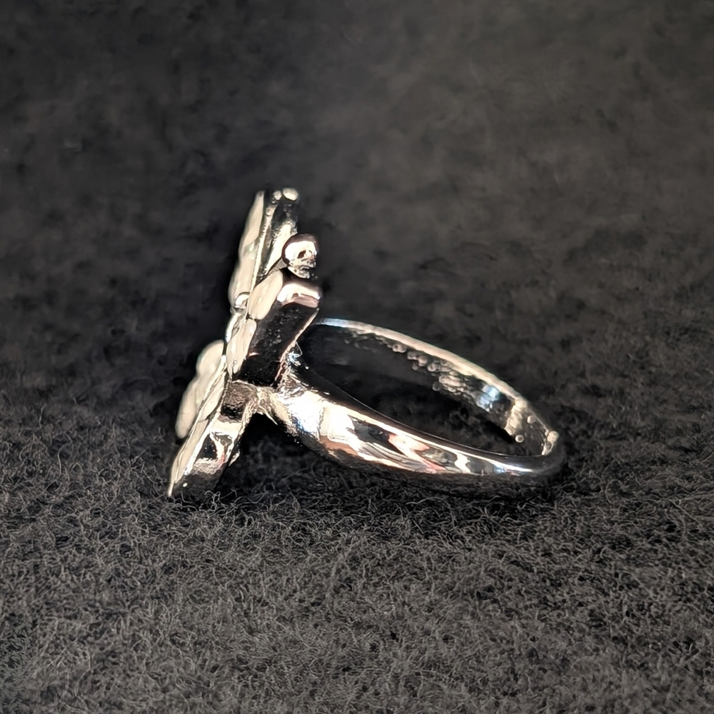 BUTTERFLY STATEMENT RING. - Picture 2 of 3